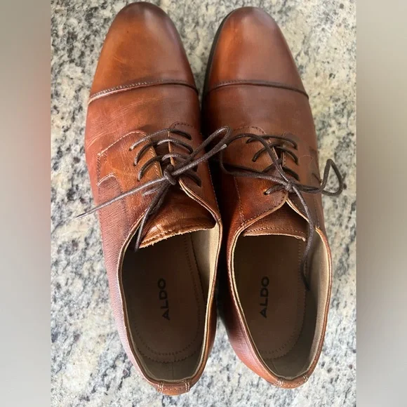 Aldo men’s Sz 10.5 brown dress shoes - Picture 3 of 14